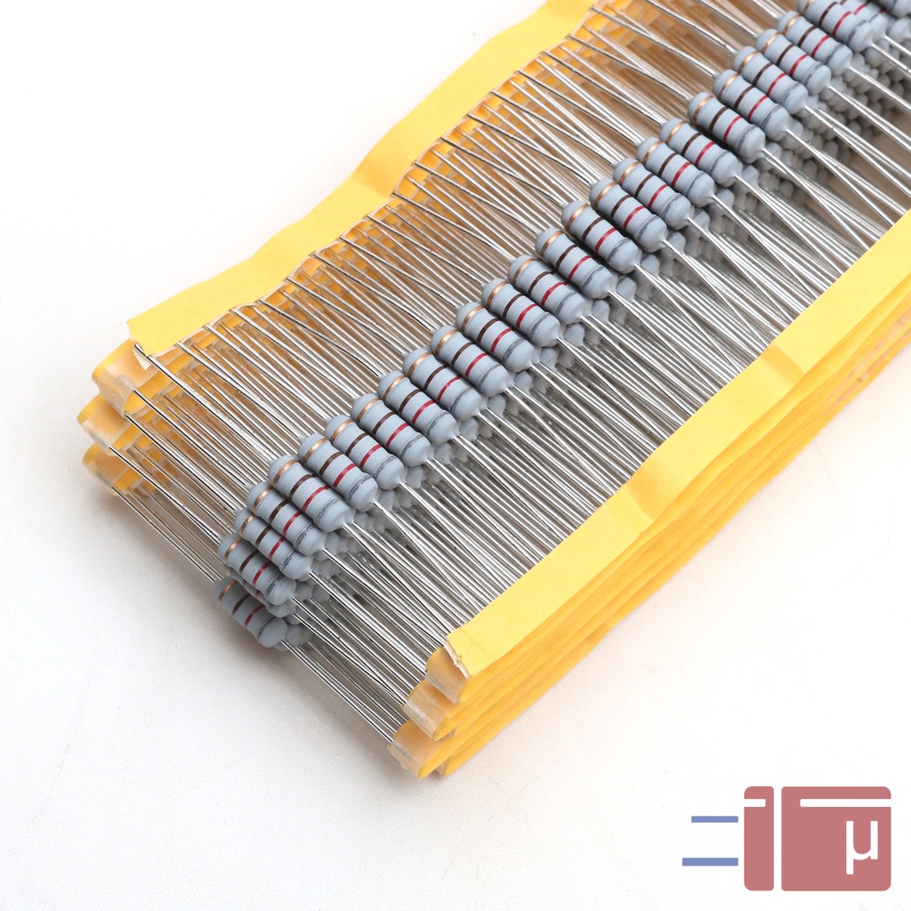 x10 Resistor 820R 820 Ohm 1W Metal Oxide 5% Taiwan Kaki Tembaga