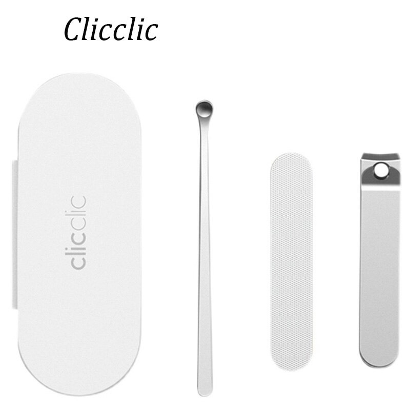 Clicclic Gunting Kuku 3 in 1 Nail Clippers Ear Pick Set - QWZJD001