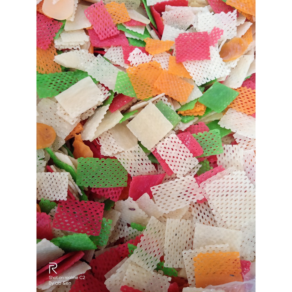 

krupuk taro warna warni (mentah)