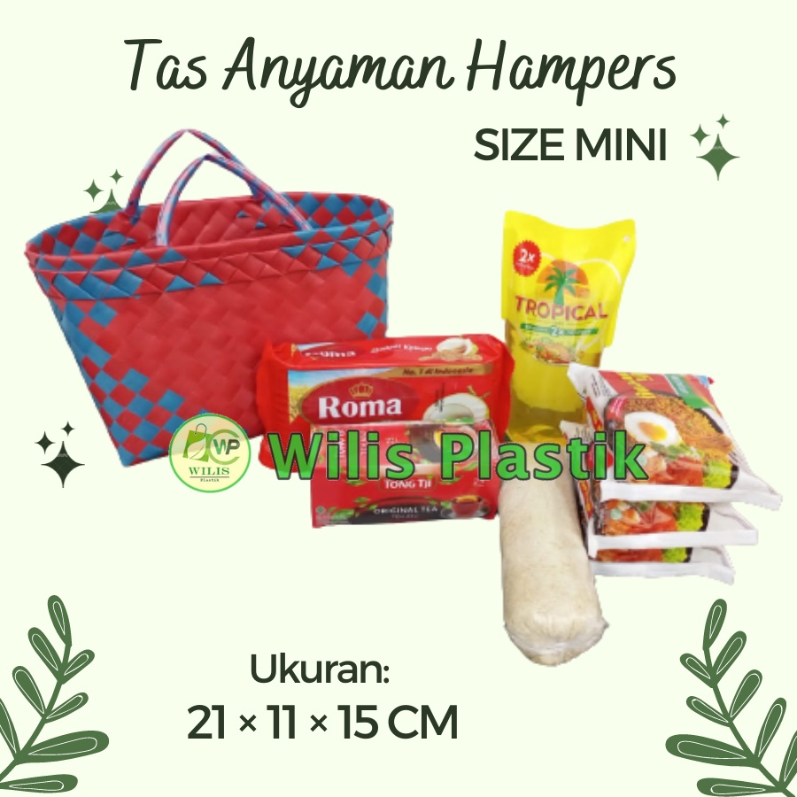 TAS Souvenir Tas Anyaman Plastik Tas souvenir murah untuk BERKATAN HAMPERS Souvenir Parcel Hantaran Sembako Wadah Thinwall Sterofoam