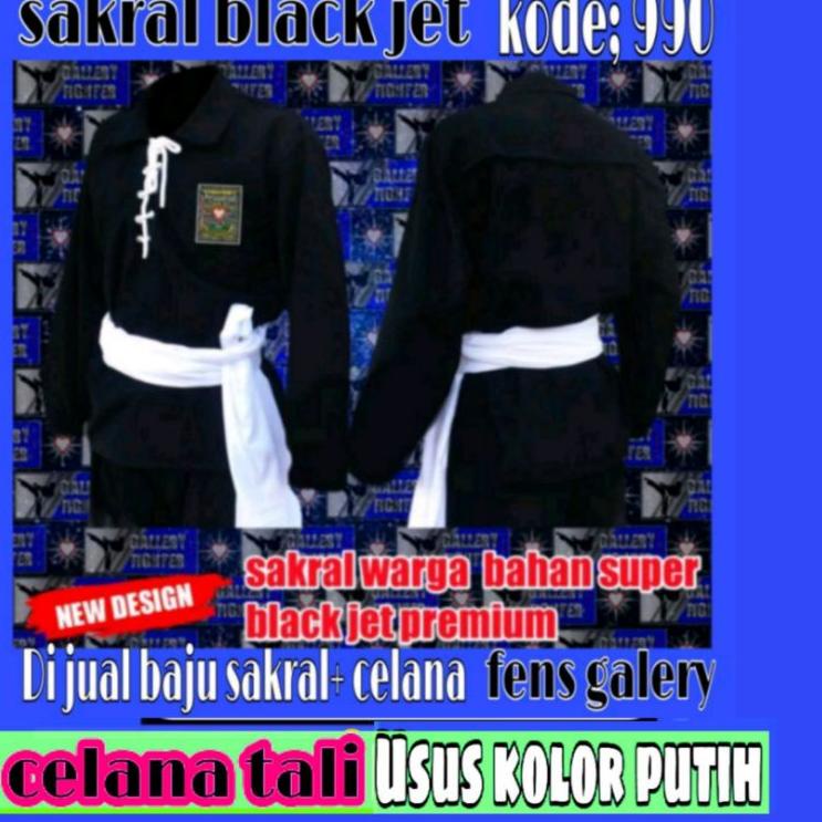 {TTD.25Au22ј} SERAGAM WARGA BLACK JET - SETELAN BAJU WARGA PSHT JET BLACK- SAKRAL BLACK JET-SAKRAL J