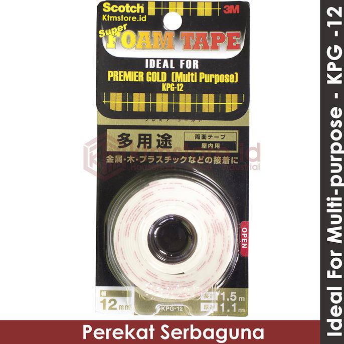 

HOT SALE|BEST SALLER Double Tape Super Strong Premier Gold Daya Rekat 3M Scotch KPG-12