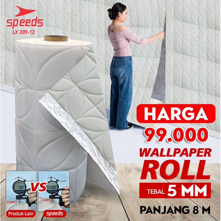 Rekomendasi Wallpaper Dinding Stiker Speeds 5Mm Foam 3D Emboss Peredam Walpaper Dinding Kamar Tidur 