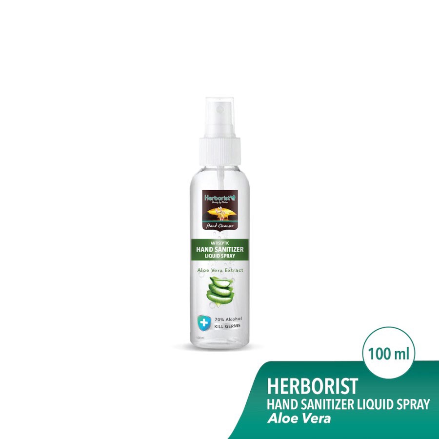 HERBORIST Hand Sanitizer Liquid Spray 100ml - Lemongrass - Lime - Aloe Vera