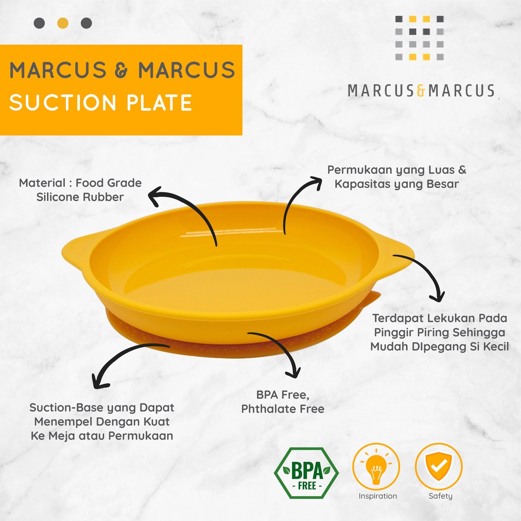 Castle - Marcus &amp; Marcus Silicone Suction Plate - Peralatan Makan MPASI Alas Makan - Piring Makan Bayi MNM