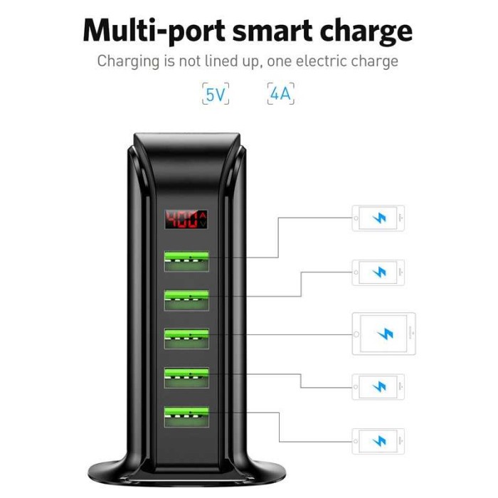 Charger USB Charging Station Dock 5 Port 4A