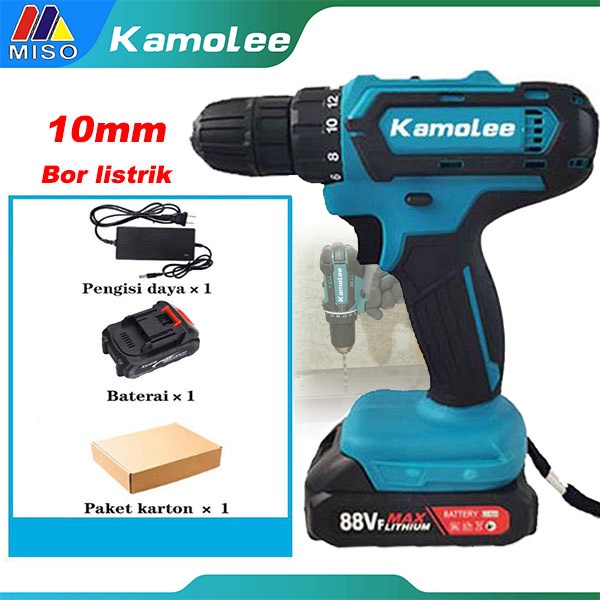 【Penjualan Langsung Pabrik 】Kamolee brushless bor listrik isi ulang 10mm 18V impact driver Makita bo