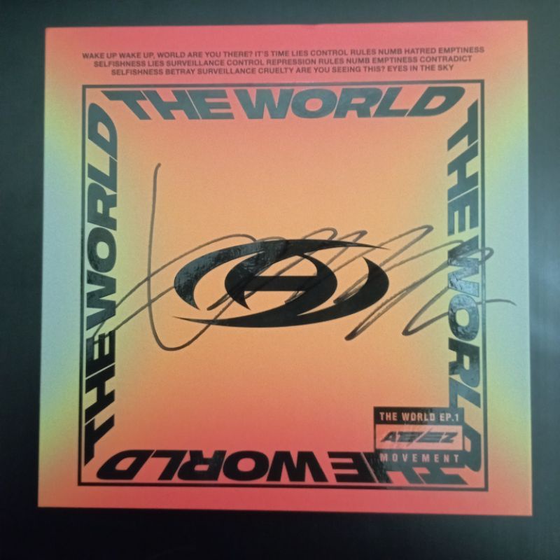 [BOOKED] SIGNED ALBUM ONLY UNSEALED ATEEZ THE WORLD EP 1 MOVEMENT HELLO82 [TAG HONGJOONG SEONGHWA YU