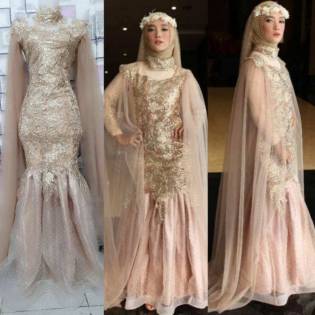dress duyung organza