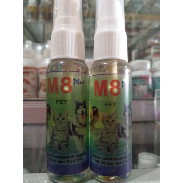 M8 PLUS Organik Pet - Serum Pembunuh Segala Virus dan Bakteri 30 ml