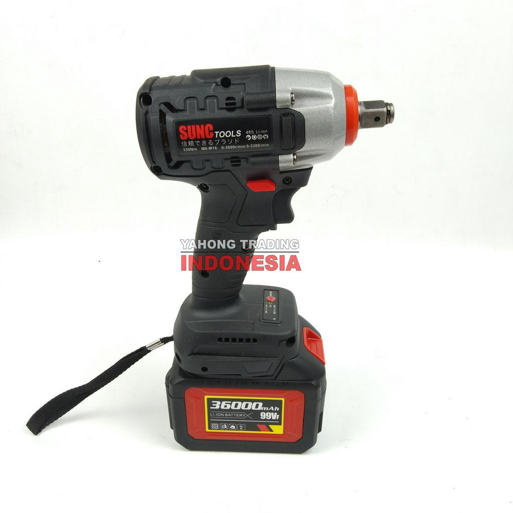 Mesin Impact Baterai Cordless Impact Wrench BRUSHLESS 48S 99VF SUNC TOOLS