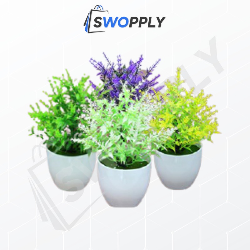 Swopply PT38  Pot Tanaman Hias Bunga Hias Plastik Ornamen Pot Bongsai Artificial Flower Decoration