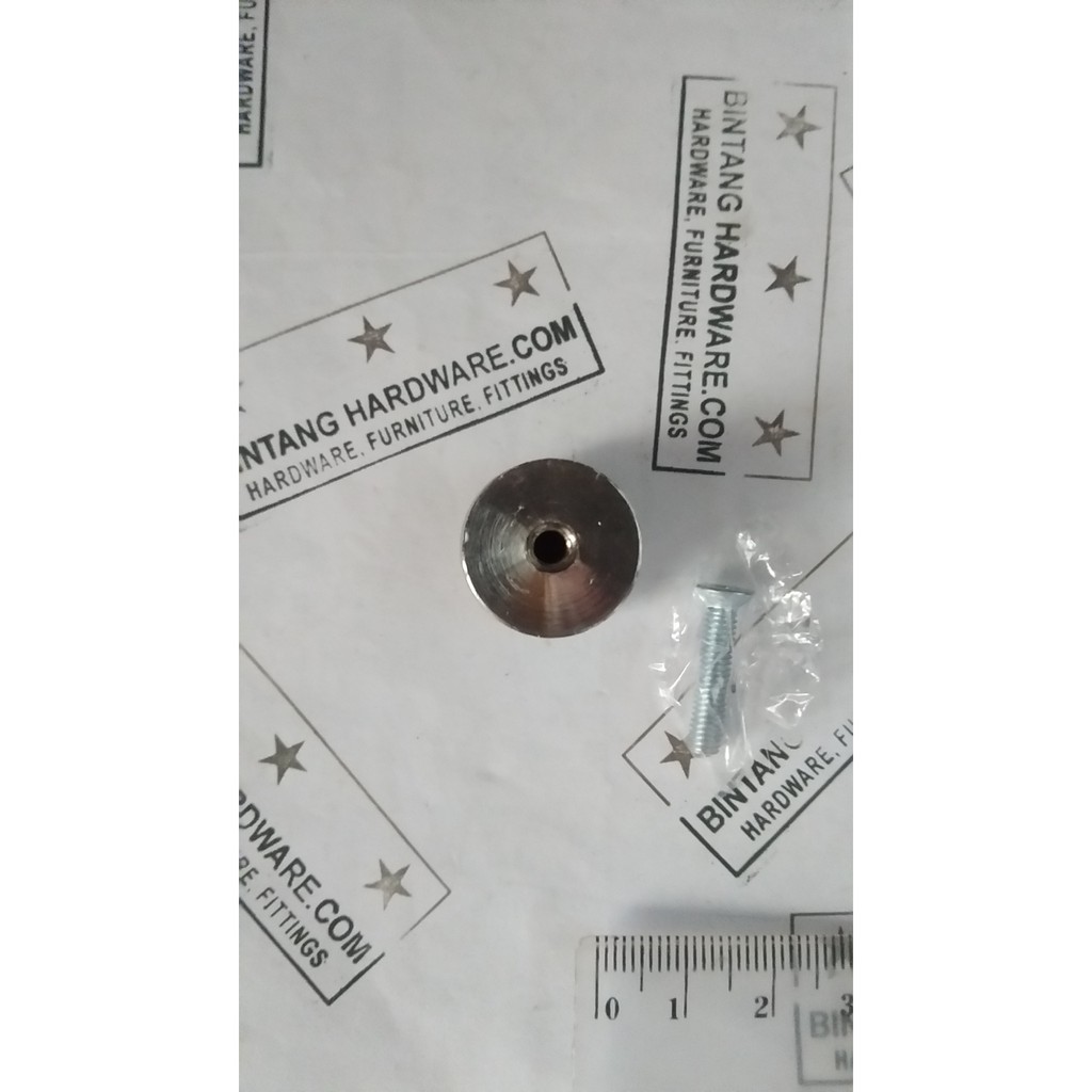 Cabinet Handle Finishing Hairline Tarikan Knob Laci Pintu Lemari Kabinet Kitchen Set Baut 178M SN