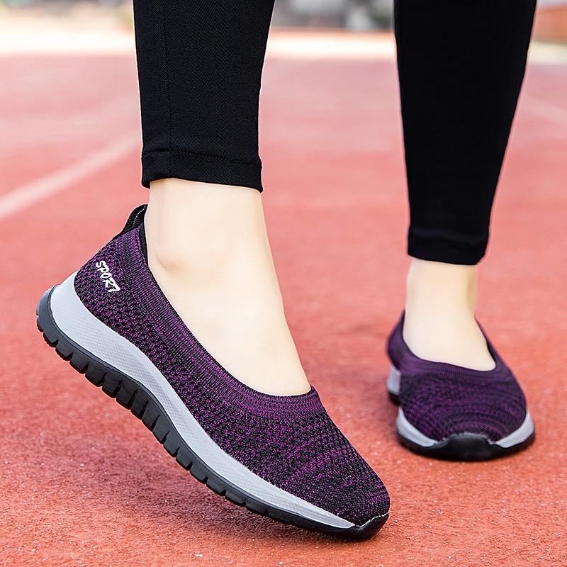 FOKU Sepatu Wanita Santai Sepatu Sneakers Wanita Sepatu Slip On Wanita Terbaru