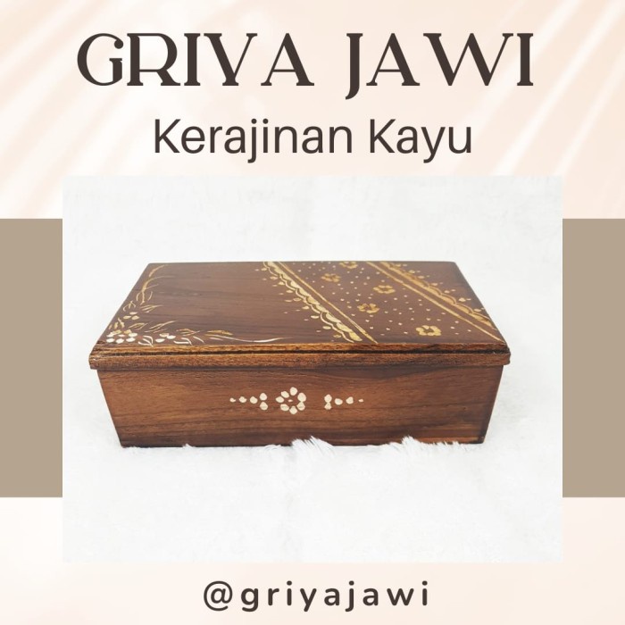 Box Kotak Tempat Wadah Pusaka Ukir Cukit Kayu Jati Jepara