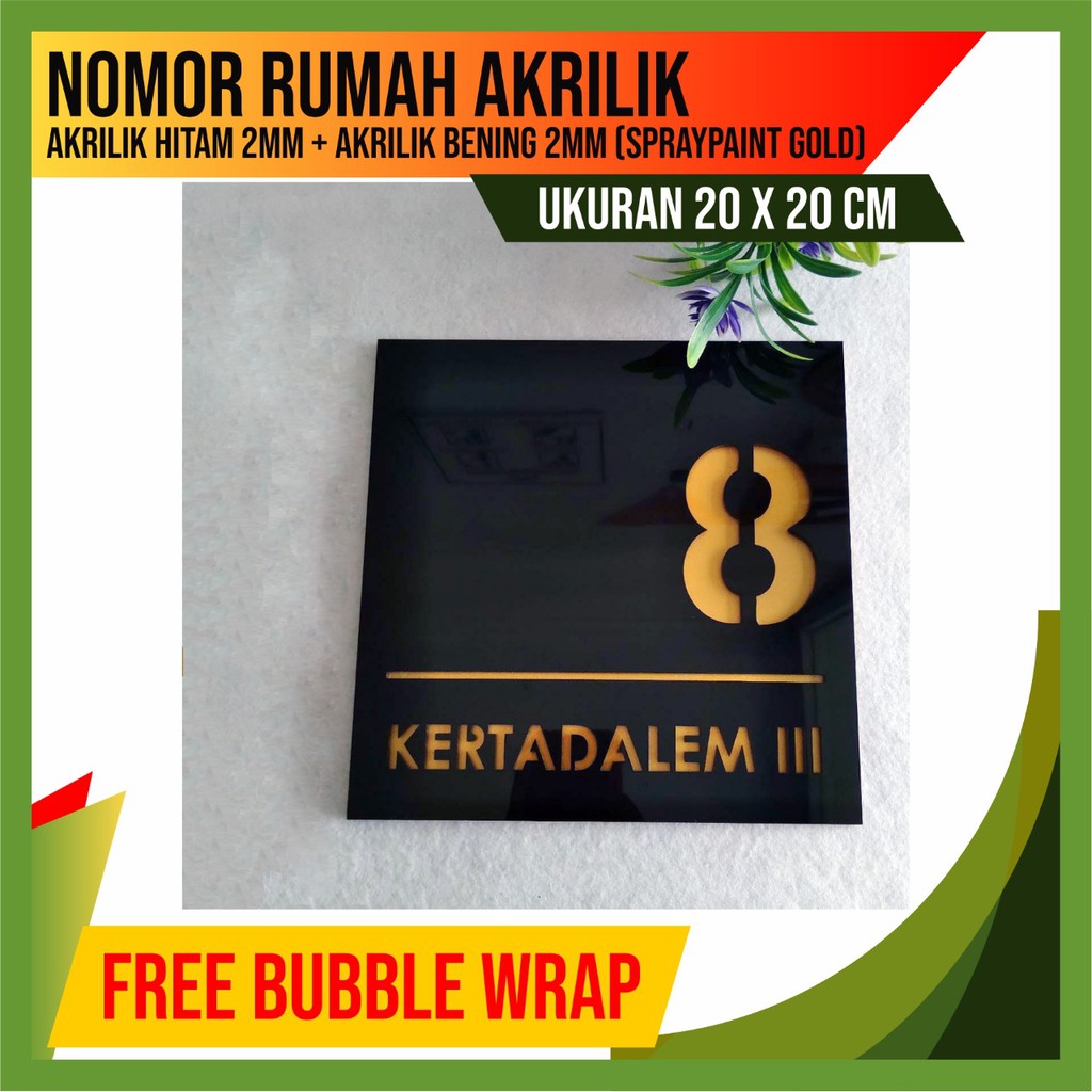 NOMOR RUMAH UNIK AKRILIK/NOMOR RUMAH AKRILIK