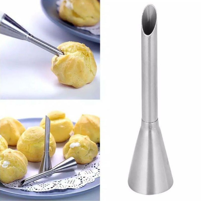 Spuit isian Vla Soes Donat Filling Cream,alat bantu pipa Noozle puff Selai Coklat Kue Sus Bomboloni