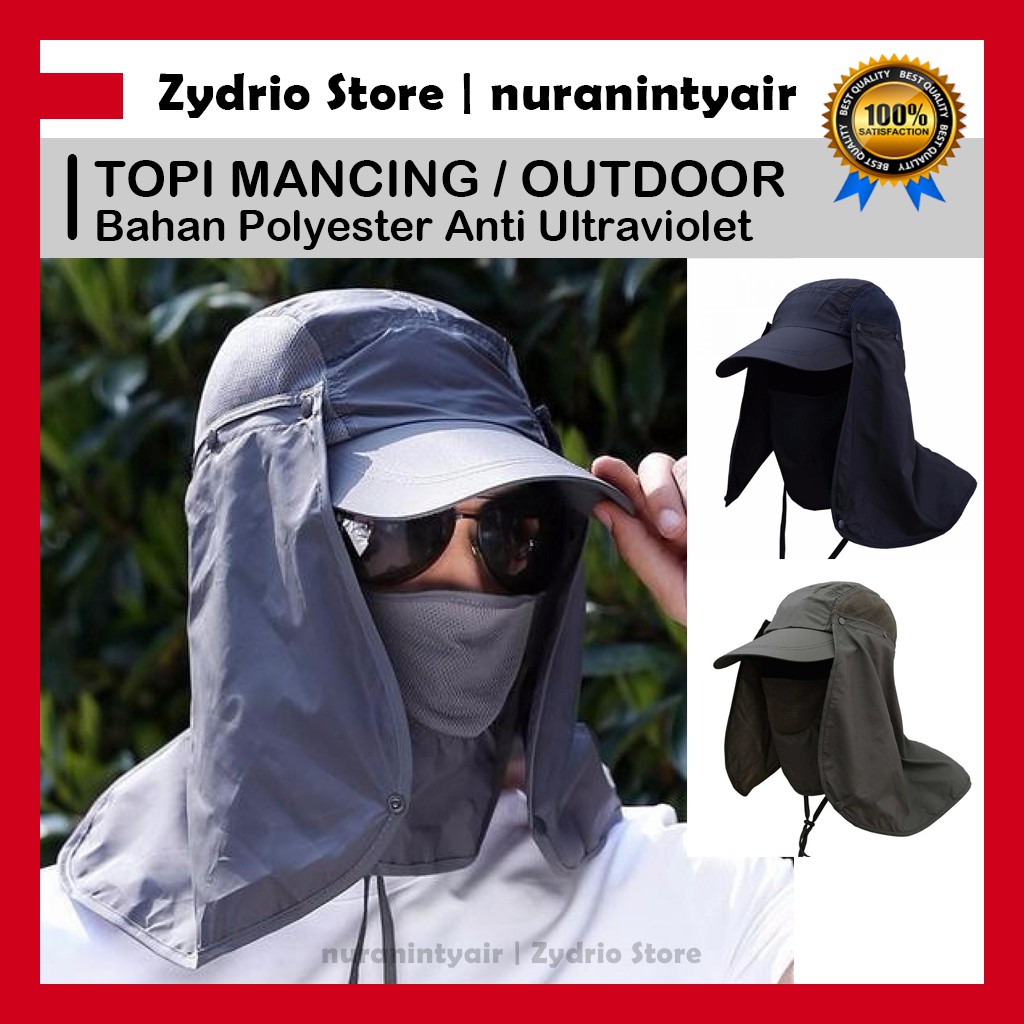 Topi Mancing Anti UV - Topi Jepang - Topi Outdoor Camping Hunting Foto