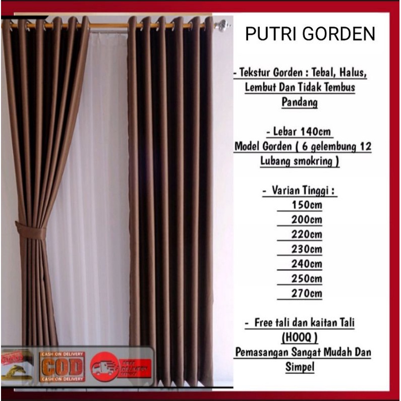 Gorden Blackout Polos Serat