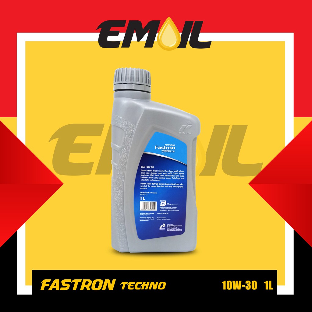 Oli pertamina fastron techno 10w 30 biru API SN ILSAC GF5 kemasan 1 liter