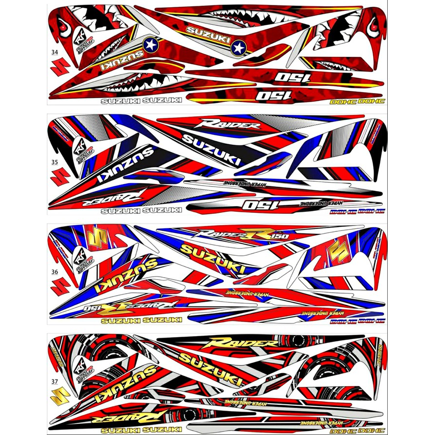 Sticker Striping Variasi Thailand Thailook Satria Fu CBU 2005-2008 -3b f1170