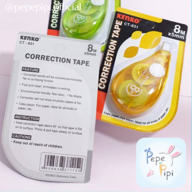 Type-x Kenko CT 831 8 M x 5mm Correction Tape Tip x Tipex Kertas Tip-Ex Tipe X