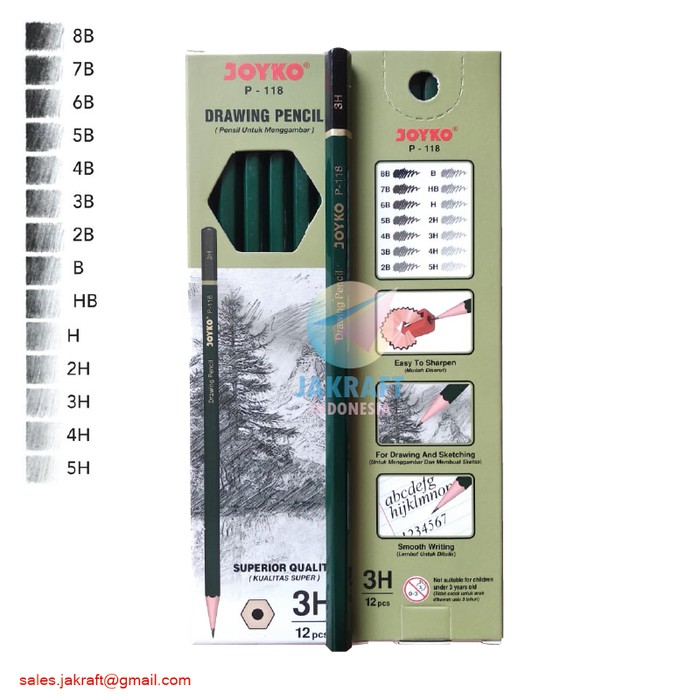 

STOK TERAKHIR Pensil Gambar Drawing Pencil Tipe 3H JOYKO P-118