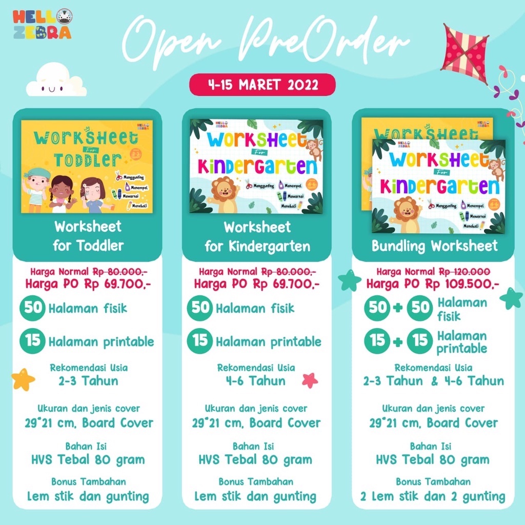 Worksheet for Kindergn Worksheet for Toddler Hello Zebra