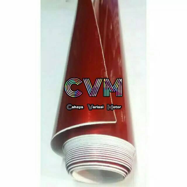 Stiker skotlet/scotlite merah maroon glossy
