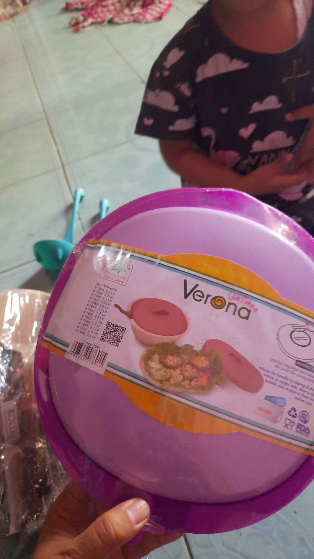 Na Verona Food Storage 7691 / Wadah Saji Verona / Tempat Makan 7691 Green Leaf