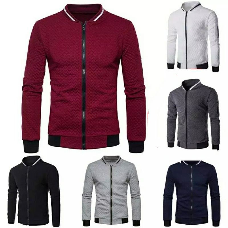 Jaket flece kotak kotak