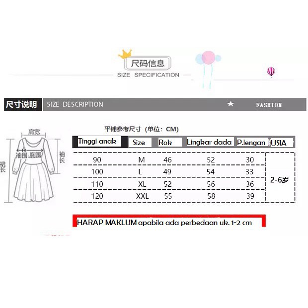 littlekiddoss BC2101 Dress Anak Perempuan Import Baju Dress Bayi Murah Baju Lengan Panjang Baby