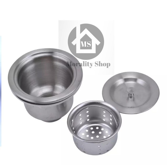 Afur Bak cuci piring full stainless - saringan keranjang stenlis filter sink air kotor dapur  i03