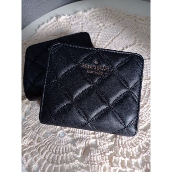 KATE SPADE NATALIA QUILTED WALLET BLACK
