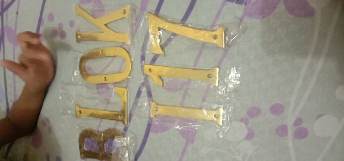 Huruf Angka Nomer Rumah Kuningan Tinggi 10 Cm Angka Nomor 7