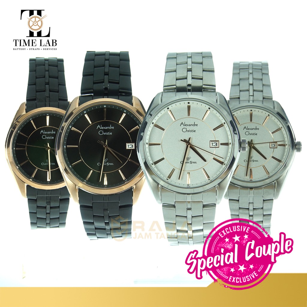 JAM TANGAN COUPLE ALEXANDRE CHRISTE AC8578 / AC8578LD / AC8578MD / AC 8575 ORIGINAL