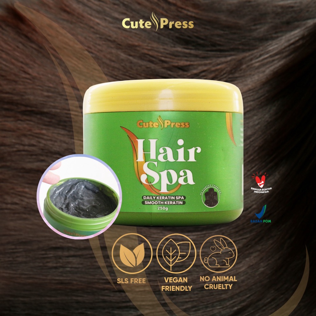 Cute Press Hair Spa Smooth Keratin / Masker Rambut / Creambath / Treatment Rambut 250gr