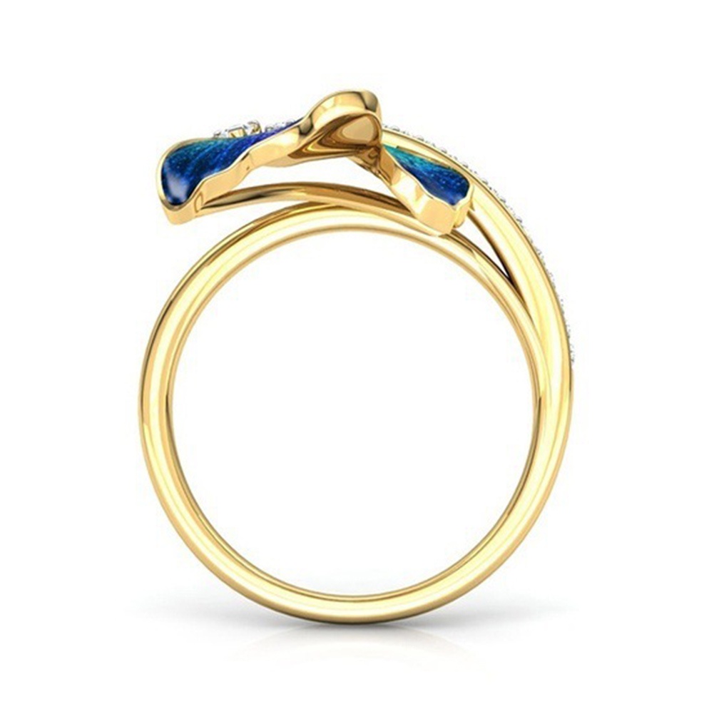 Hu Hu Hu Hu Hu Alat Bantu Pasang Kacamata♡ Cincin Tunangan Tipis Desain Kupukupu Hias Berlian Imitasi Untuk Wanita