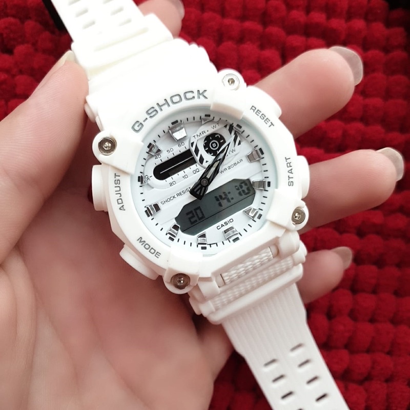 Jam Pria Casio G-SHOCK GA-900C Full White Rubber Ori Bm Fullset