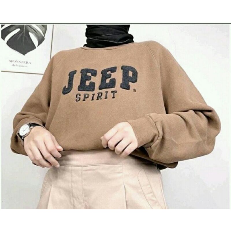 JEEP SPIRIT SWEATER OVERSIZE CREWNECK WANITA