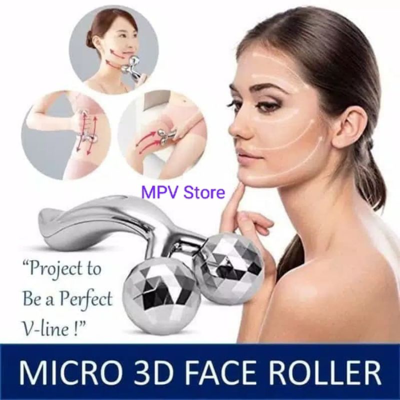 3D Massager l Alat Pijat Wajah Roller l Pijat Wajah Manual l  Pengencang Relaksasi