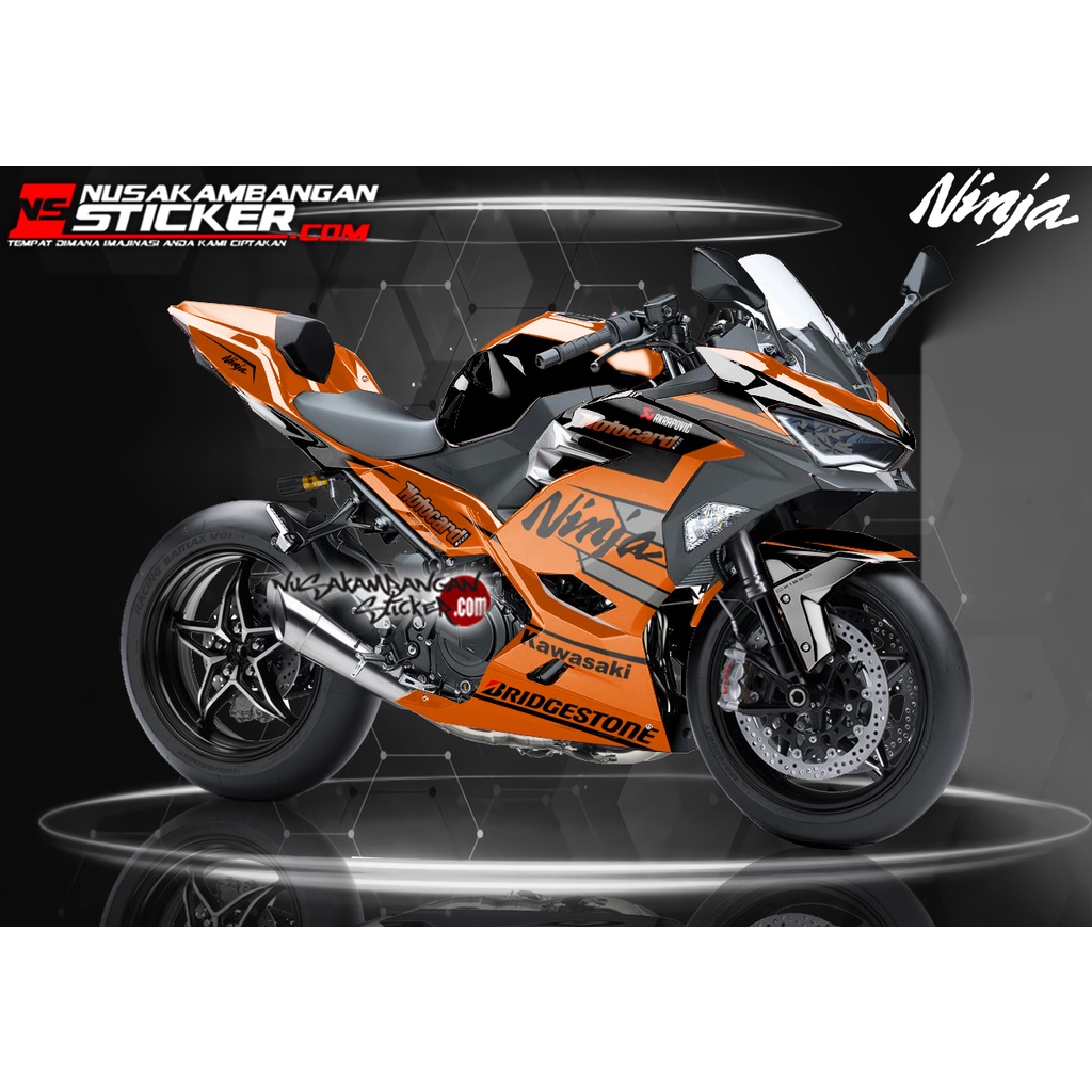 Stiker ALL NEW NINJA 250 FI NEW MOTOCARD ORANGE