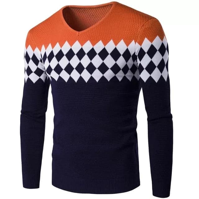 Tokomilkan - Sweater Rajut Halus Pria Motif  Joe Tribal