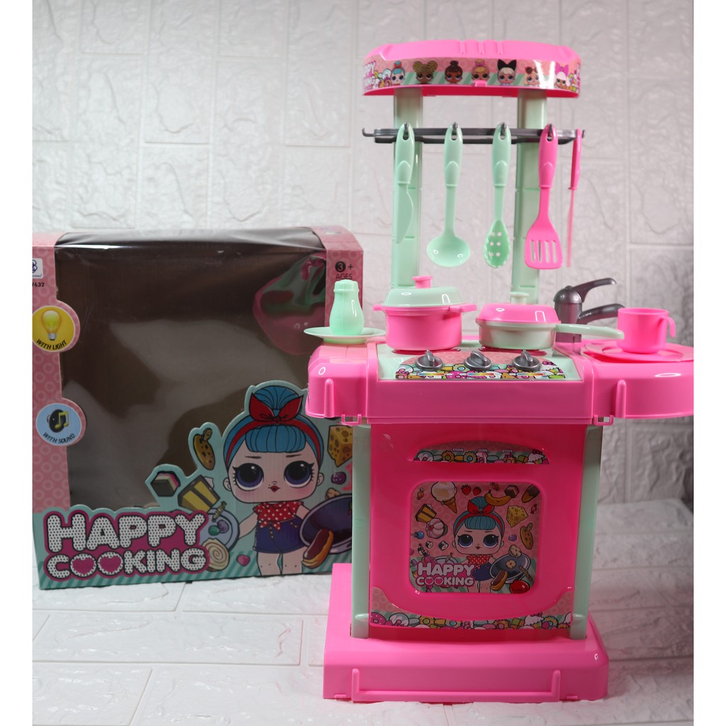 Mainan anak masak masakan Happy Cooking Lol hello kitty Frozen/Happy cooking set