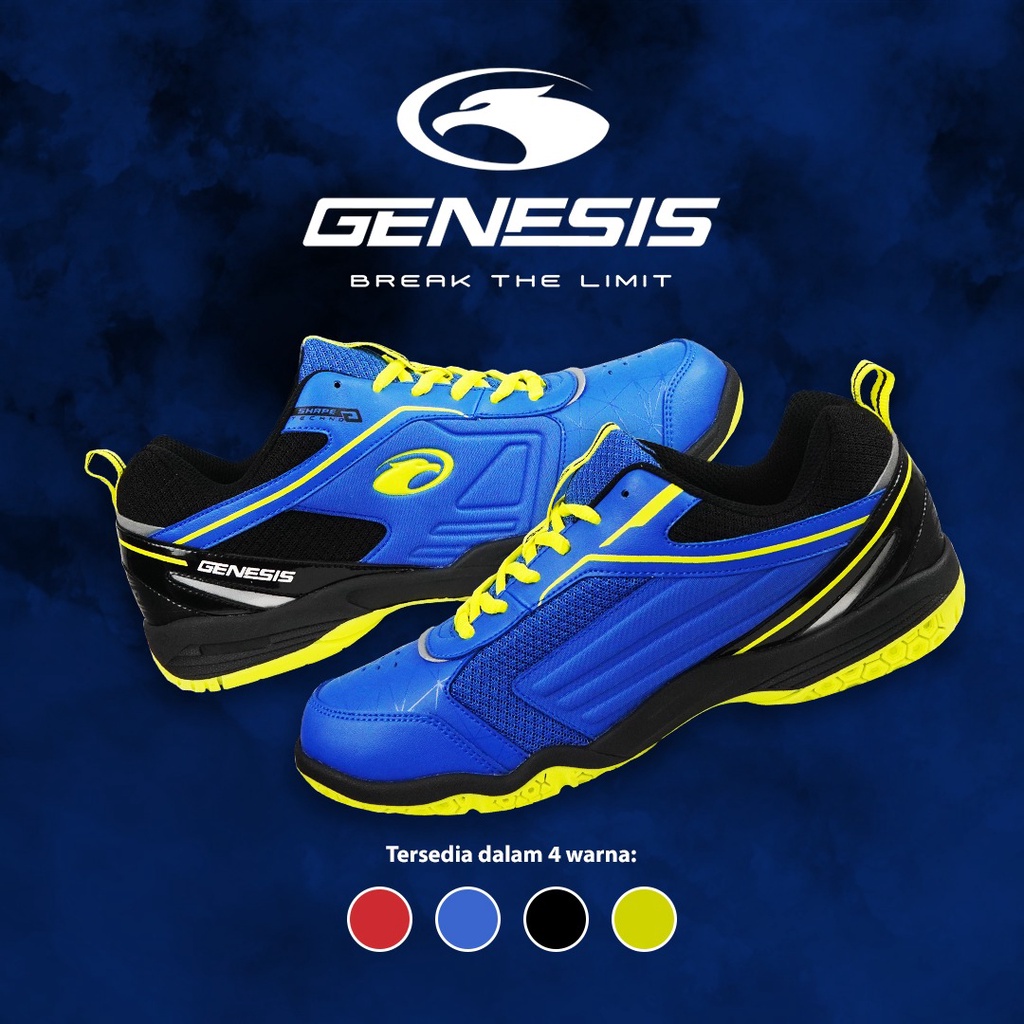 Sepatu Badminton Genesis Belerick Original - Blue 3944