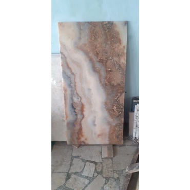 Meja Bulat Marmer Meja Tamu Onyx Free ongkir Free peking