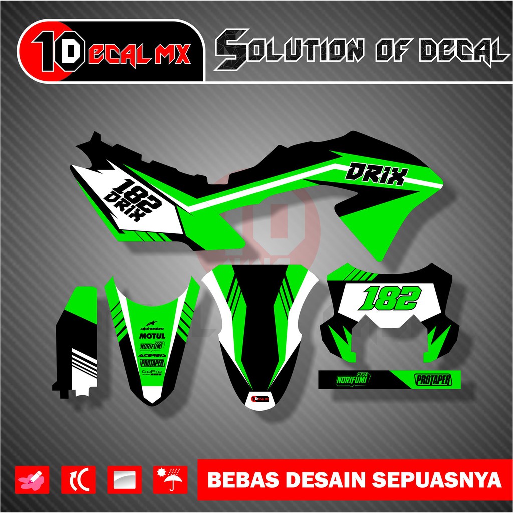 decal klx bf hijau