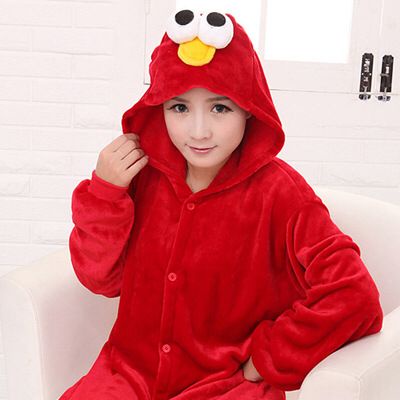 KOSTUM ELMO SESAME STREET COOKIE MONSTER ONESIE PIYAMA BAJU TIDUR IMPOR DEWASA