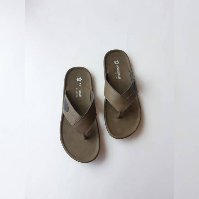 Sandal pria asli kulit sapi papirut Garut