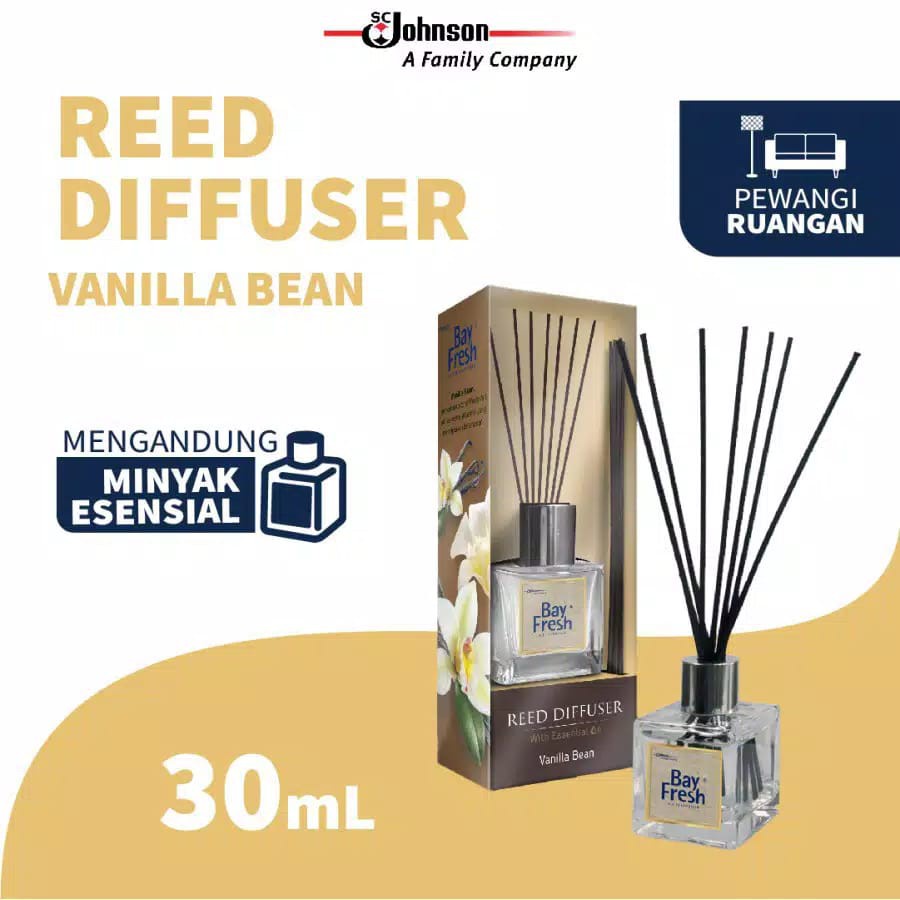 Bay fresh Reed Diffuser Regular &amp; Refill Bayfresh Pengharum Ruangan